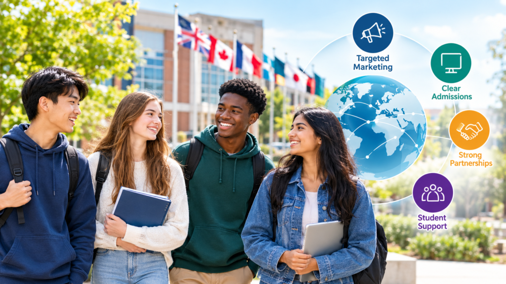 how to attract international students